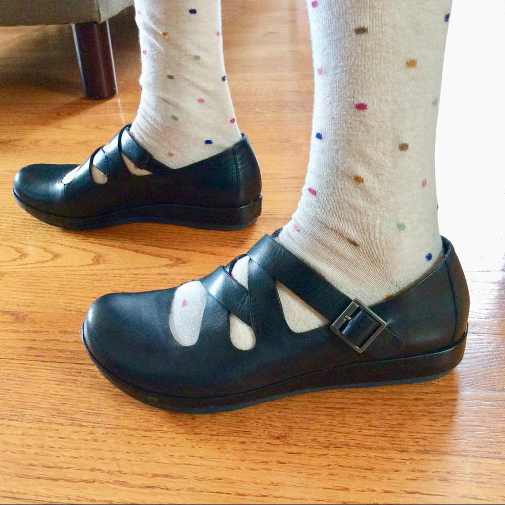 Korkease black Mary Jane shoes